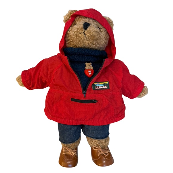 Fleece Teddy Bear Wearing LL Bean Anorak Jacket Outfit - Picture 4 of 14